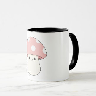 Kawaii Pink Mushroom Mug – Cute Pastel Toadstool Tasse