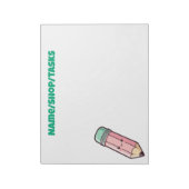 Kawaii Pink Pencil Notizblock (Rotiert)