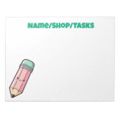 Kawaii Pink Pencil Notizblock (Vorderseite)