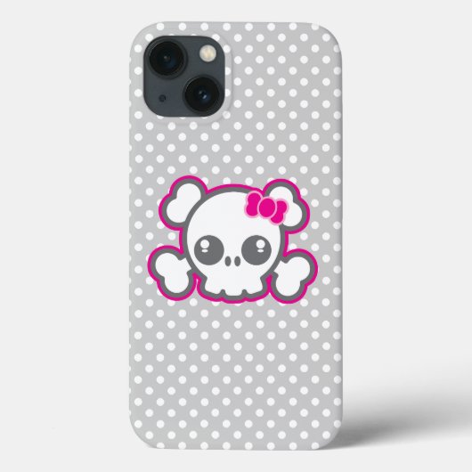 Kawaii Pink Ribbon Skull iPad Fall Case-Mate iPhone Hülle (Rückseite)