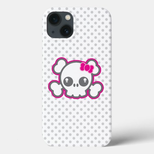 Kawaii Pink Ribbon Skull iPad Fall Case-Mate iPhone Hülle (Rückseite)
