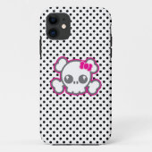 Kawaii Pink Ribbon Skull iPhone Case (Rückseite)