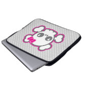 Kawaii Pink Ribbon Skull Laptop Sleeve (Vorne Knopf)
