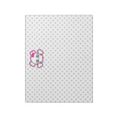 Kawaii Pink Ribbon Skull Notepad Notizblock (Rotiert)
