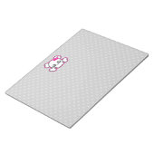 Kawaii Pink Ribbon Skull Notepad Notizblock (angewinkelt)