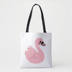 Kawaii Pink Swan - Niedlicher Cartoon Tierdesign Tasche