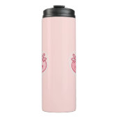 Kawaii Pink Valentines Erdbeeren Thermosbecher (Vorderseite)