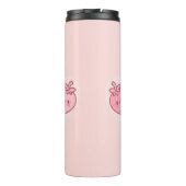 Kawaii Pink Valentines Erdbeeren Thermosbecher (Rückseite)
