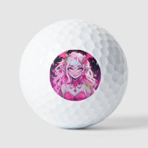 Kawaii Pinkcore Fantasy Demon Anime Girl Golfball