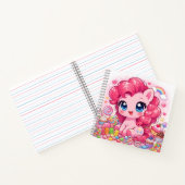 Kawaii Pinkes Pony Chibi Kunst Notizblock (Innenseite)