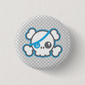Kawaii Pirate Skull Button (Vorderseite)