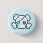 Kawaii Pirate Skull Button (Vorderseite)