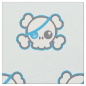 Kawaii Pirate Skull Custom Fabric Stoff (Nahaufnahme)