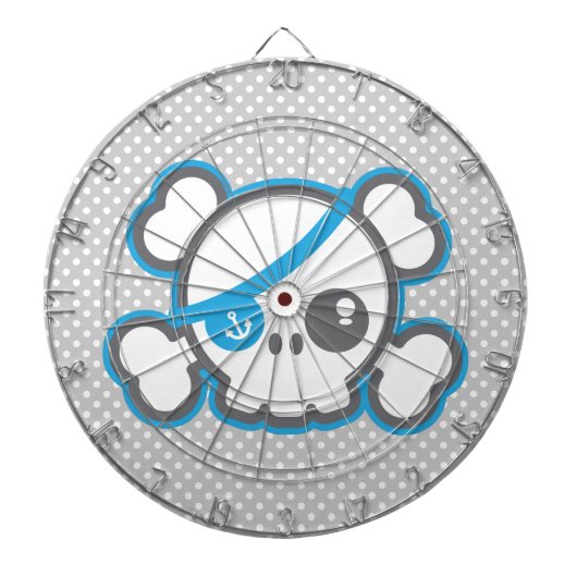 Kawaii Pirate Skull Dart Board Dartscheibe (vorne)