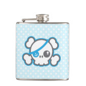 Kawaii Pirate Skull Flask Flachmann (Vorderseite)