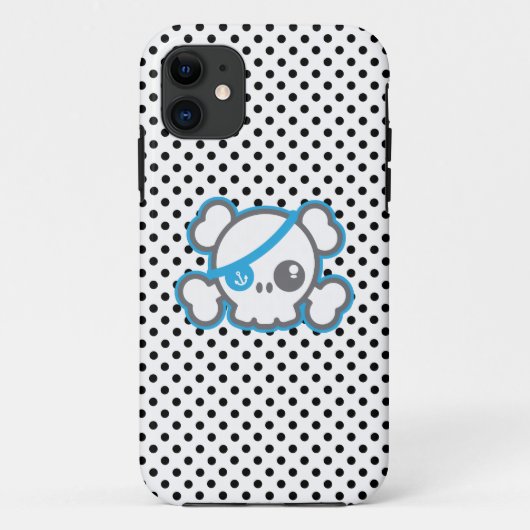 Kawaii Pirate Skull iPhone Case (Rückseite)