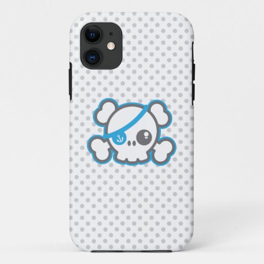 Kawaii Pirate Skull iPhone Case (Rückseite)