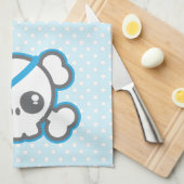 Kawaii Pirate Skull Kitetücher Handtuch (Viertel Falte)