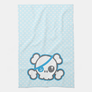Kawaii Pirate Skull Kitetücher Handtuch