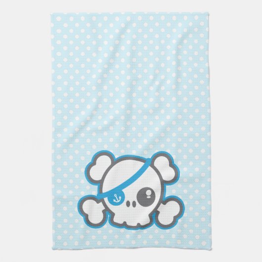 Kawaii Pirate Skull Kitetücher Handtuch (Vertikal)