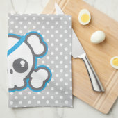 Kawaii Pirate Skull Kitetücher Küchentuch (Viertel Falte)