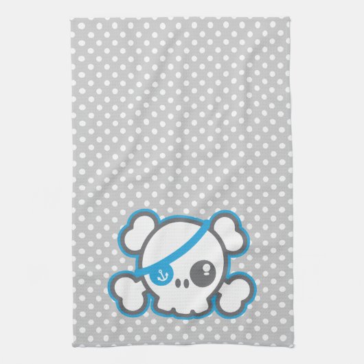 Kawaii Pirate Skull Kitetücher Küchentuch (Vertikal)