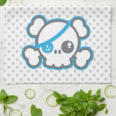 Kawaii Pirate Skull Kitetücher Küchentuch (Gefaltet)