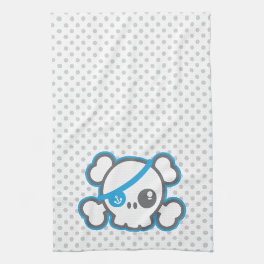 Kawaii Pirate Skull Kitetücher Küchentuch (Vertikal)