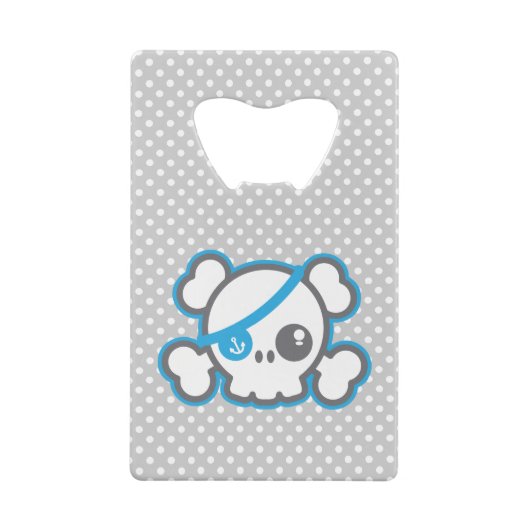 Kawaii Pirate Skull Kreditkarte Flaschenöffner (Rückseite)