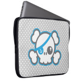 Kawaii Pirate Skull Laptop Sleeve (Vorne Rechts)