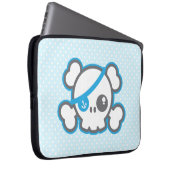 Kawaii Pirate Skull Laptop Sleeve (Vorne Rechts)