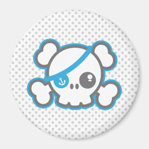 Kawaii Pirate Skull Magnet
