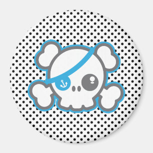 Kawaii Pirate Skull Magnet