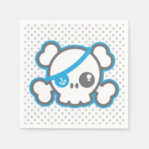Kawaii Pirate Skull Napkins Serviette