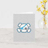Kawaii Pirate Skull Note Card Karte (Gelbe Blume)