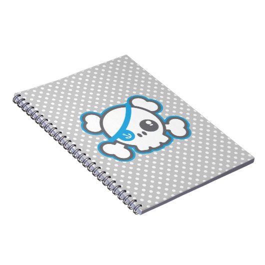 Kawaii Pirate Skull-Notebook Notizblock (Rechte Seite)