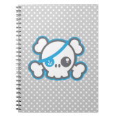 Kawaii Pirate Skull-Notebook Notizblock (Vorderseite)