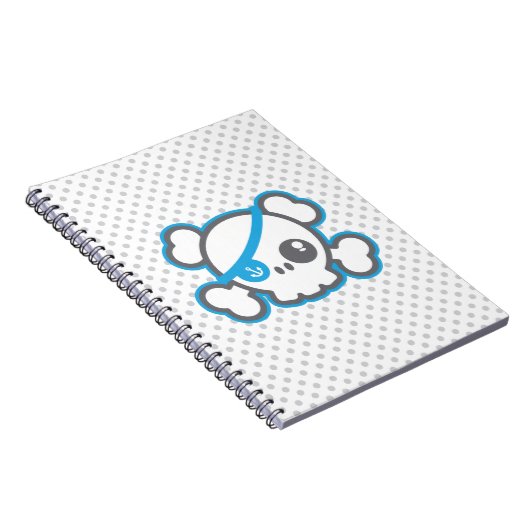 Kawaii Pirate Skull-Notebook Notizblock (Rechte Seite)
