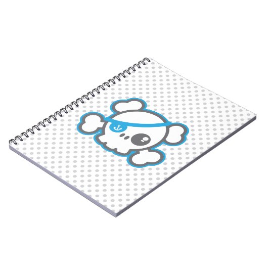 Kawaii Pirate Skull-Notebook Notizblock (Linke Seite)