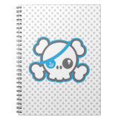 Kawaii Pirate Skull-Notebook Notizblock (Vorderseite)