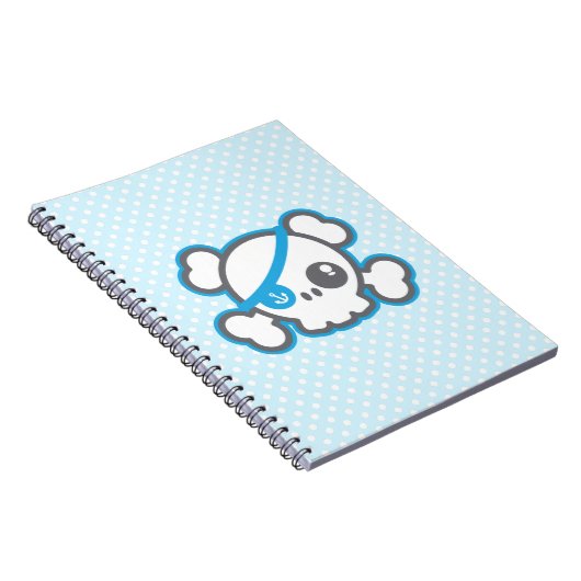 Kawaii Pirate Skull-Notebook Notizblock (Rechte Seite)