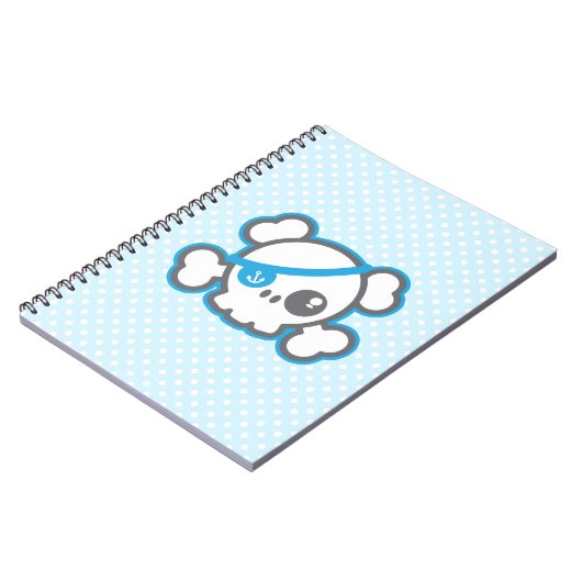 Kawaii Pirate Skull-Notebook Notizblock (Linke Seite)