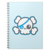 Kawaii Pirate Skull-Notebook Notizblock (Vorderseite)