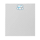 Kawaii Pirate Skull Notepad Notizblock (Vorderseite)