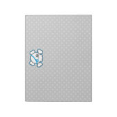 Kawaii Pirate Skull Notepad Notizblock (Rotiert)