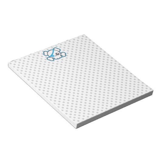 Kawaii Pirate Skull Notepad Notizblock (angewinkelt)