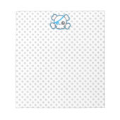 Kawaii Pirate Skull Notepad Notizblock (Vorderseite)