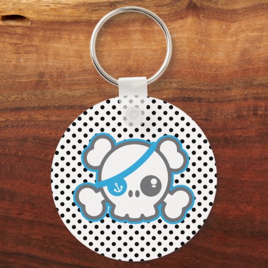 Kawaii Pirate Skull Schlüsselanhänger (Vorderseite)