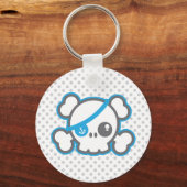 Kawaii Pirate Skull Schlüsselanhänger (Vorderseite)
