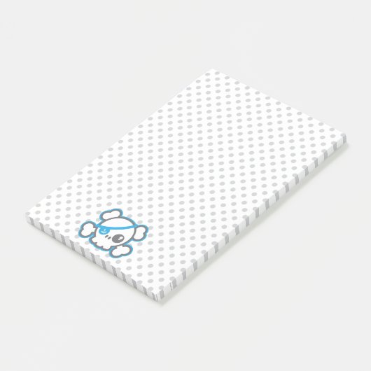 Kawaii Pirate Skull Sticky Note Cards Post-it Klebezettel (angewinkelt)